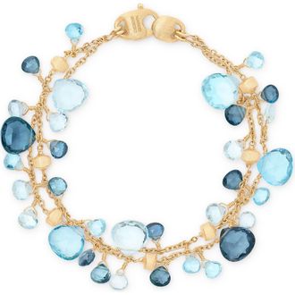 Marco Bicego Paradise Mixed Topaz Double Strand Bracelet in 18K Yellow Gold at Nordstrom, Size 7.25