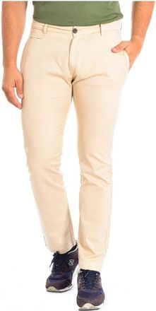 La Martina Witte Lange Broek met Rechte Pijpen - Heren - Chinos - Beige - W34 - Katoen - Broeken
