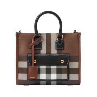 Burberry Tote Bags, female, Brown, Size: ONE SIZE Bag Burberry