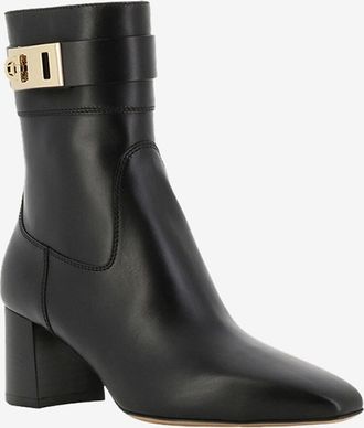 Ferragamo Glattlederstiefeletten mit Absatz Rol 60
