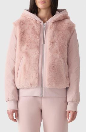 Mackage Gwendal Reversible Hooded Jacket in Sepia Rose at Nordstrom, Size Xx-Large