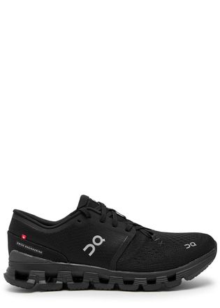 On Cloud X 4 Panelled Mesh-knit Sneakers - Black - 10 (IT44 / UK10)