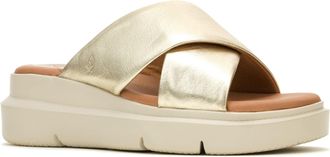 Hush Puppies Uplift Leren Dames Champagne Sandalen