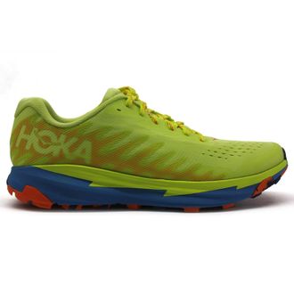 Hoka One One Hoka Torrent 3 Textile Synthetic Mens Low Top Trainers - Citrus Glow Diva Blue - Size:UK 10.5