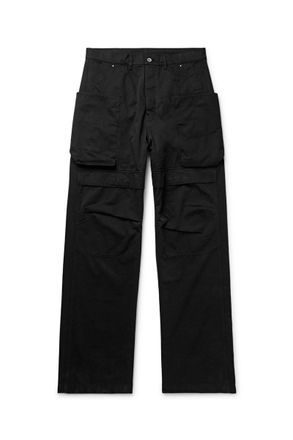 Rick Owens Stefan Wide-Leg Cotton-Twill Cargo Trousers