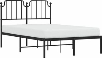vidaXL Vidaxl - Estructura Cama Sin Colch&oacute;n Con Cabecero Metal Negro 120x190 Cm