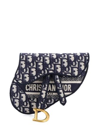 Dior Saddle Logo Embroidered Oblique Canvas belt bag - Blu