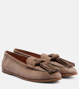 Aquazzura Freddie suede loafers