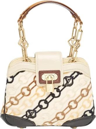 Louis Vuitton Tweedehands leren handtassen - Dames - Vintage Handtas - Beige - ONE Size - Vintage