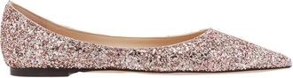 Jimmy Choo London Love Glitter Ballet Flats