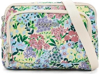 Baggallini Trifecta Rfid Wallet Crossbody Cross Body Womens Handbags Meadow Print, Nylon