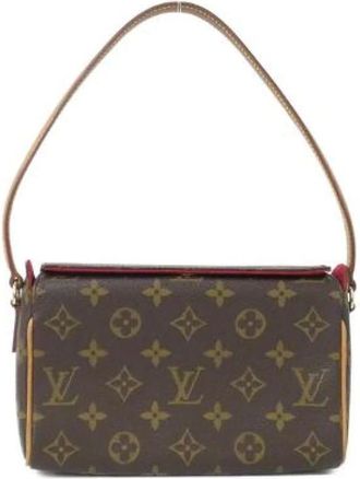 Louis Vuitton Pre-owned Shoulder Bags, female, Brown, Size: ONE SIZE Pre-owned Monogram Recital Shoulder Bag