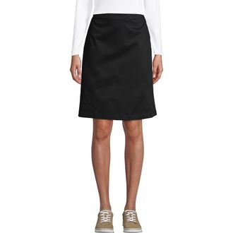Lands End School Uniform Young Blend Chino Skort Above Knee in Black at Nordstrom, Size 14