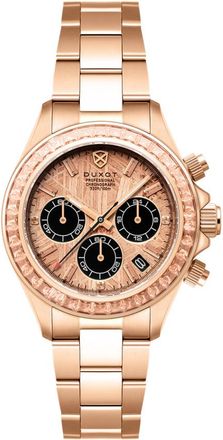 Duxot Accelero Meteorite Chronograph Rose Gold-tone Dial Mens Watch DX-2071-44
