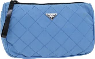 Prada Blue Synthetic Clutch Bag (Pre-Owned)