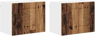 vidaXL Kitchen Wall Cabinet with Shelf 2 pcs Old Wood 50 x 31 x 40 cm vidaXL