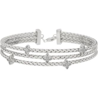 Meshmerise Diamond Three-Row Braided Bracelet - 0.06ct. in White at Nordstrom Rack