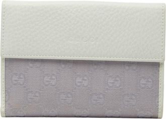 Gucci Purple White Gg Canvas Leather Wallet (Bi-Fold) (Pre-Owned)