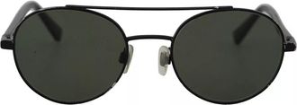 Dolce & Gabbana Matte Black Steel Frame Green Lens DG2245 Womens Sunglasses (Pre-Owned)