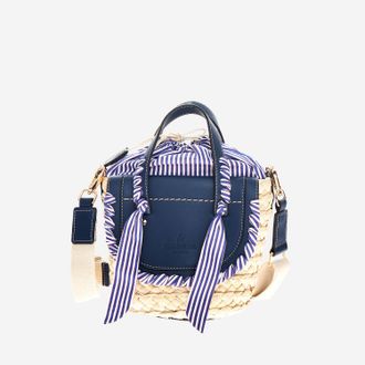 Cuba Lab Habanera-Tasche aus Leder und Rafia