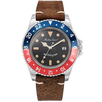 Mathey-Tissot Mens Vintage Black Dial Watch