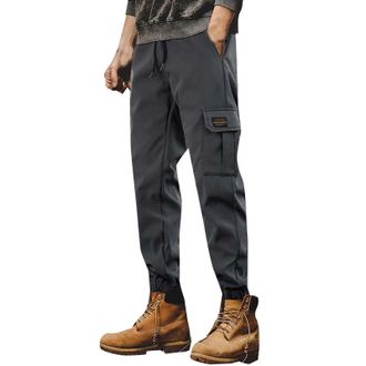 Generic Mens Casual Cargo Work Trousers, Jogger Sweatpant Men Casual Trousers Tactical Military Combat Pants Fashion Athletic Workout Sport Gym Pants Straight