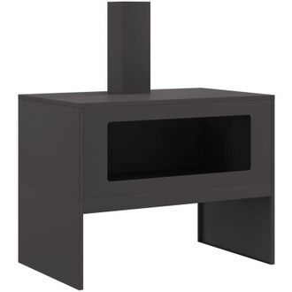 vidaXL Hoguera Negro 80 X 50 X 96 Cm Acero Laminado En Fr&iacute;o Vidaxl