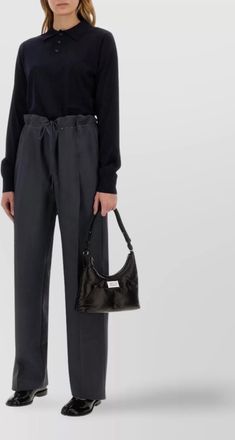 Maison Margiela collared knit polo ribbed trim