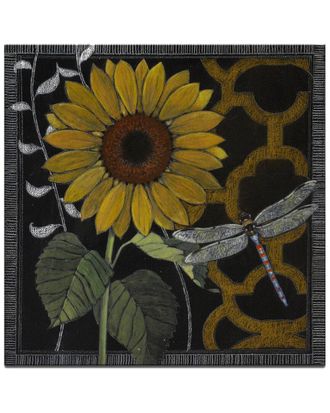 Ready2HangArt Gilt Slate Flora IV Wrapped Canvas Wall Art by Norman Wyatt