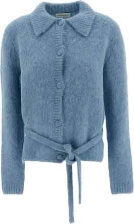 Dries Van Noten Light Blue Toco Wool Mohair Cardigan