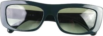 Chanel Pre-owned Accessories, male, Green, Size: ONE SIZE Pre-owned Rectangle Shape Sunglasses