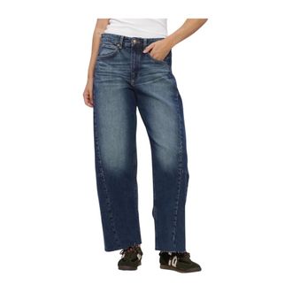 Lee Jeans, Dames, Blauw, W32, Rider Barrel Jeans