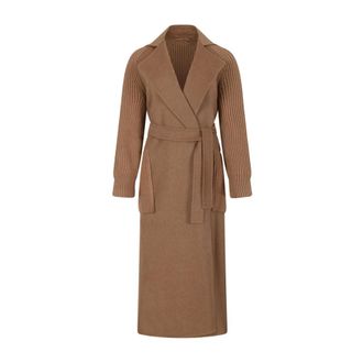 Max Mara Belted Coats, female, Brown, Size: 2XS Berard Dressing Gown Coat
