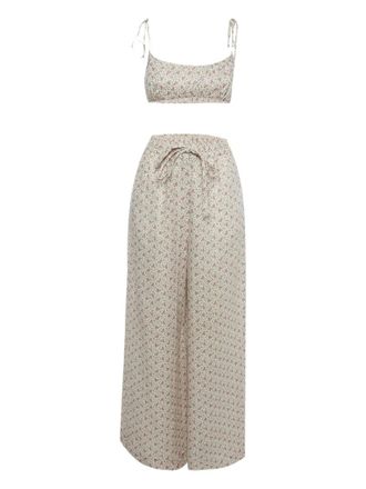 Zimmermann floral-print two-piece suit - Neutrals