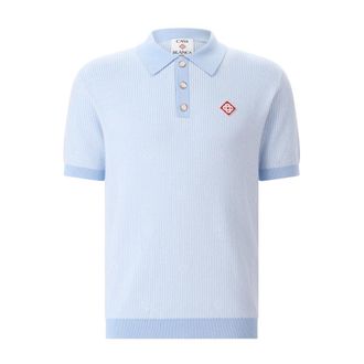 Casablanca Polo Shirt - Heren - Polos - Blauw - S - Katoen - Tops