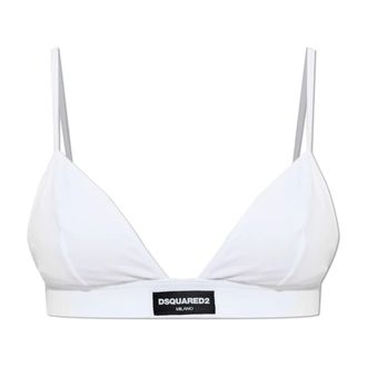 Dsquared2 Bras, female, White, Size: 2XL Bra with logo patch