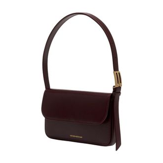 Victoria Beckham Womens Shoulder Bag Burgundy Calfskin