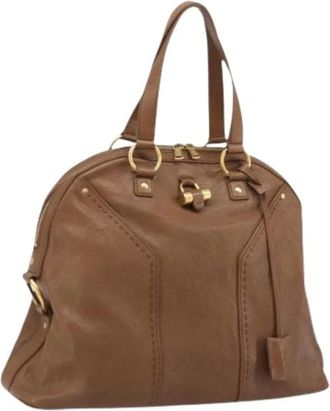 Saint Laurent Pre-owned Handbags, female, Brown, Size: ONE SIZE Pre-owned Vintage Shoulder Bag