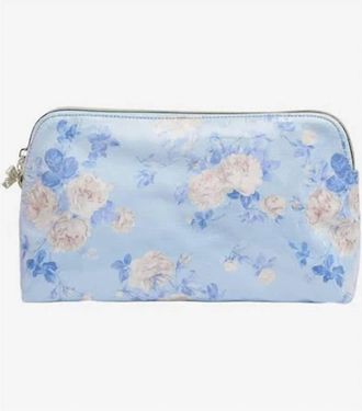 LoveShackFancy Medium Travel Pouch-Make Up Bag In Whisper Blue