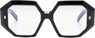 Cutler and Gross 9324 oversize-frame glasses - unisex - Acetate - 56 - Black