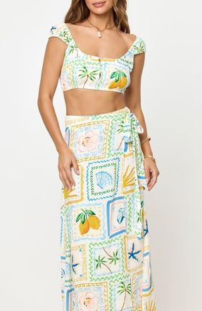 L*Space Ever Cover-Up Crop Top in Wish You Were Here at Nordstrom, Size X-Small