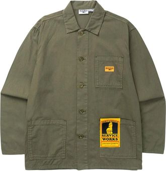 Service Works Twill Werkoverhemd - Heren - Casual Overhemden - Groen - M - Katoen - Overhemden