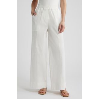 Bernardo Wide Leg Pants in Gardenia at Nordstrom, Size X-Small