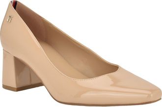 Tommy Hilfiger Opheili Block Heel Pump in Ivory at Nordstrom, Size 9.5