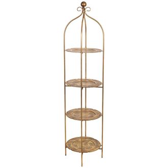 Wanderlust Deco Estanter&iacute;a de metal dorada 43x43x186 cm