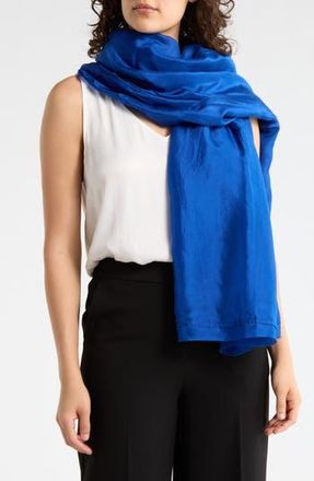 Eileen Fisher Washed Silk Scarf in Lapis at Nordstrom Rack