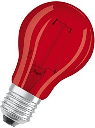 Osram Led star deco classic a, Attacco: E27, Rosso, 3000 k, 2.50 w, Equivalenti a 15 w, led star deco classic a, Opaco, Confezione da 6 Pezzi - Osram