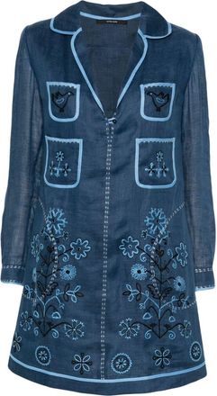 Vita Kin Misha linen mini dress - women - Linen/Flax - S - Blue