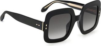 Isabel Marant Gekleurde zonnebril met vierkant montuur - Dames - Accessoires - Zwart - Maat: 49 MM