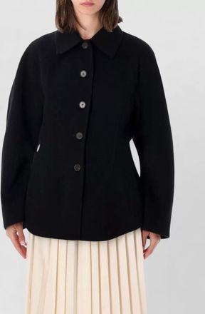 R&oacute;he cashmere merino wool single breasted coat
